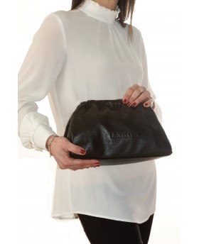 VITTORIA - Handbag in metal free leather - Black