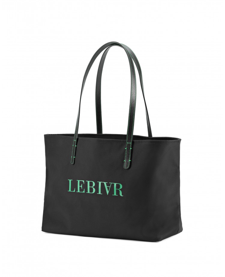 copy of TERESA - Shopping bag in metal free printed calfskin - Navy Blu