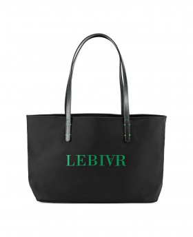 copy of TERESA - Shopping bag in metal free printed calfskin - Navy Blu
